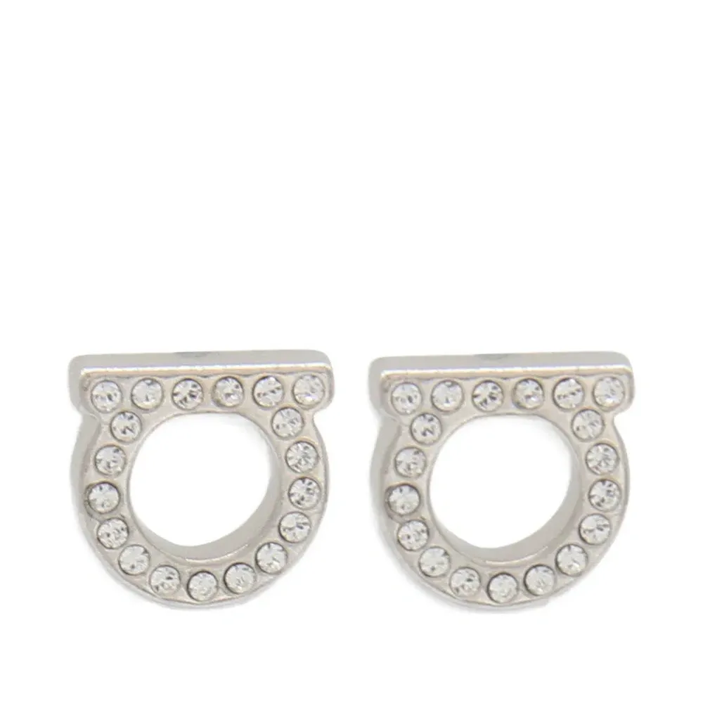 Серьги-гвоздики с декором Gancini Серьги-гвоздики с декором Gancini