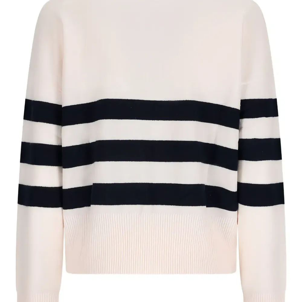 Полосатый свитер Irina с воротником поло Полосатый свитер Irina с воротником поло