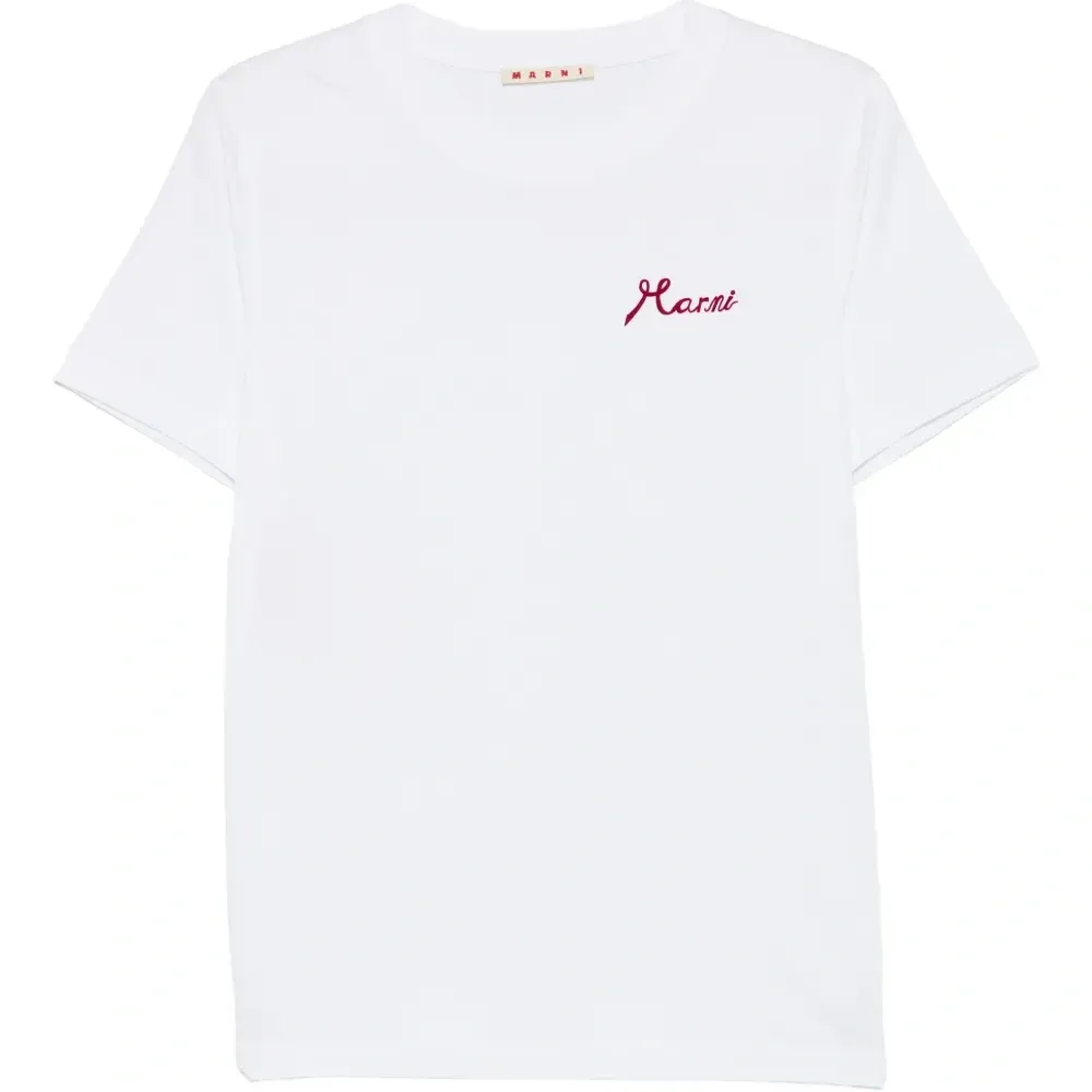 Хлопковая футболка с логотипом на груди