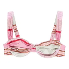 Полосатый топ бикини с драпировкой Sol