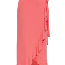 Миди-юбка с оборками и завязками