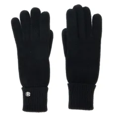 Перчатки в рубчик с логотипом