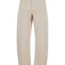 Бежевые брюки на пуговицах