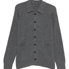 Кардиган с воротником поло