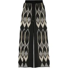 Брюки с геометрическим узором "ромбы"