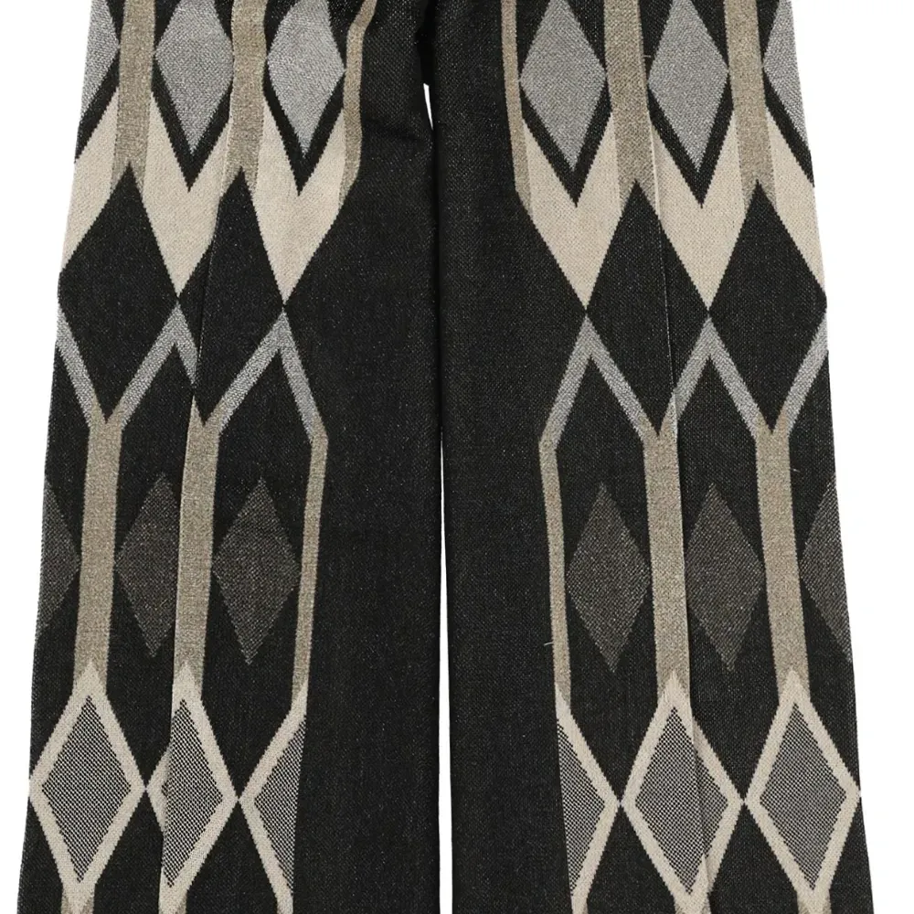 Брюки с геометрическим узором "ромбы"