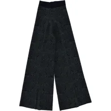 Широкие брюки с цветочным принтом