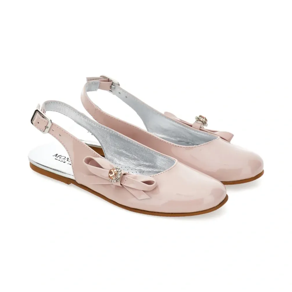 Босоножки с ремешком на пятке и бантом