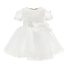 Кружевное платье с бантом