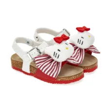 Босоножки с полосатыми бантами