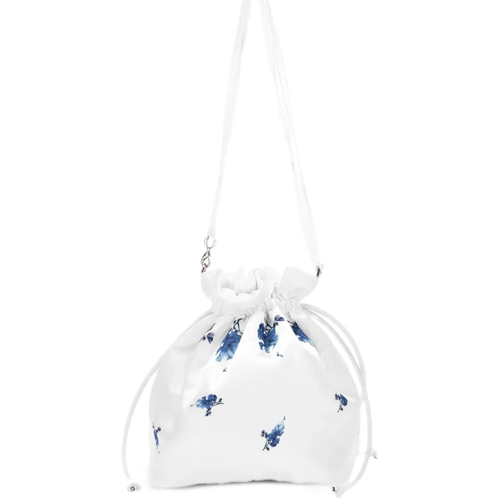 Сумка с кулиской и цветочным принтом