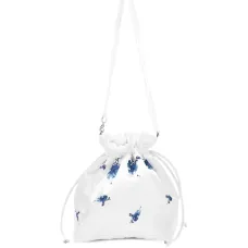 Сумка с кулиской и цветочным принтом