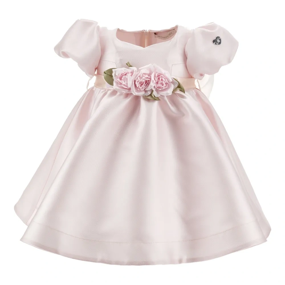 Платье с цветочным принтом и бантом