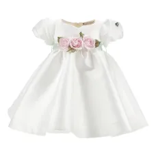 Платье с цветочной аппликацией