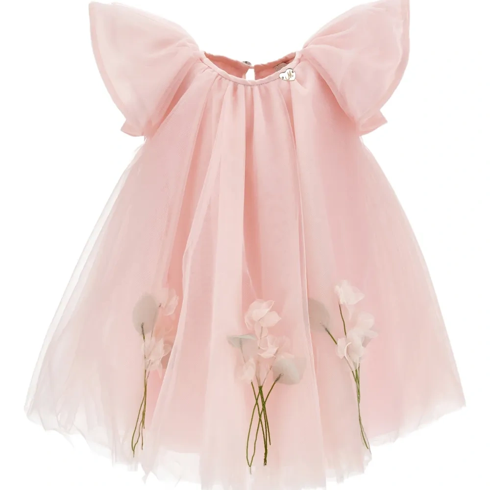 Платье с цветочным принтом и бантом