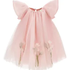 Платье с цветочным принтом и бантом