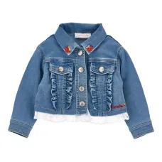 Джинсовая куртка с вышитым логотипом Джинсовая куртка с вышитым логотипом