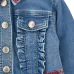 Джинсовая куртка с вышитым логотипом