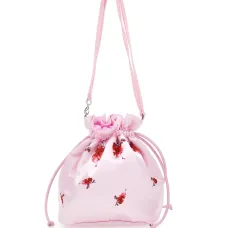Сумка с кулиской и цветочным принтом