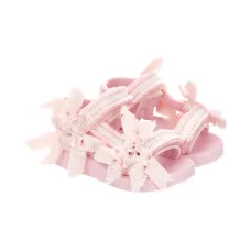 Босоножки с бантами и бахромой