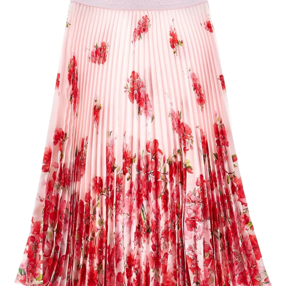 Плиссированная юбка с цветочным принтом