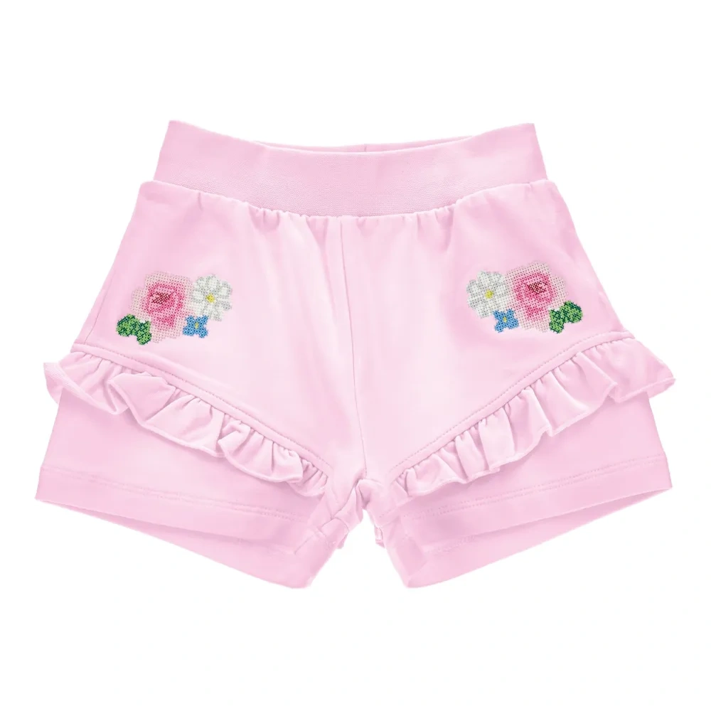 Шорты с цветочной вышивкой