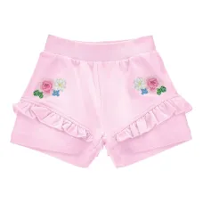 Шорты с цветочной вышивкой