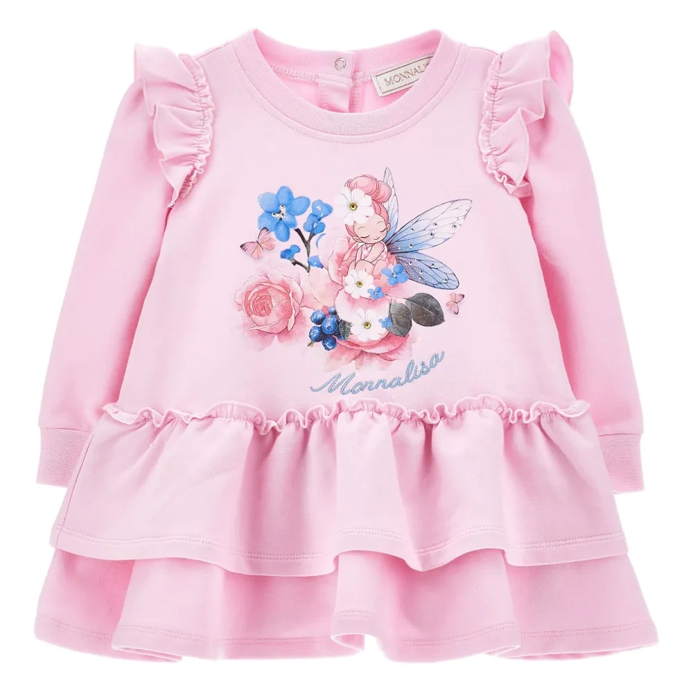 Платье с оборками и цветочным принтом