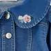 Джинсовая куртка с цветочной вышивкой Джинсовая куртка с цветочной вышивкой