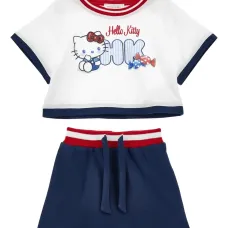 Плиссированная юбка с отделкой в полоску из коллаборации с Hello Kitty