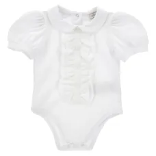 Боди на пуговицах с оборками