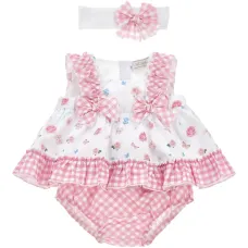 Комплект с оборками и цветочным принтом