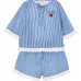 Комплект из топа и шортов в полоску