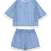 Комплект из топа и шортов в полоску