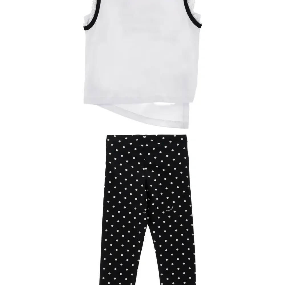 Комплект из топа и брюк в горох