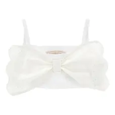 Топ с люверсами и бантом