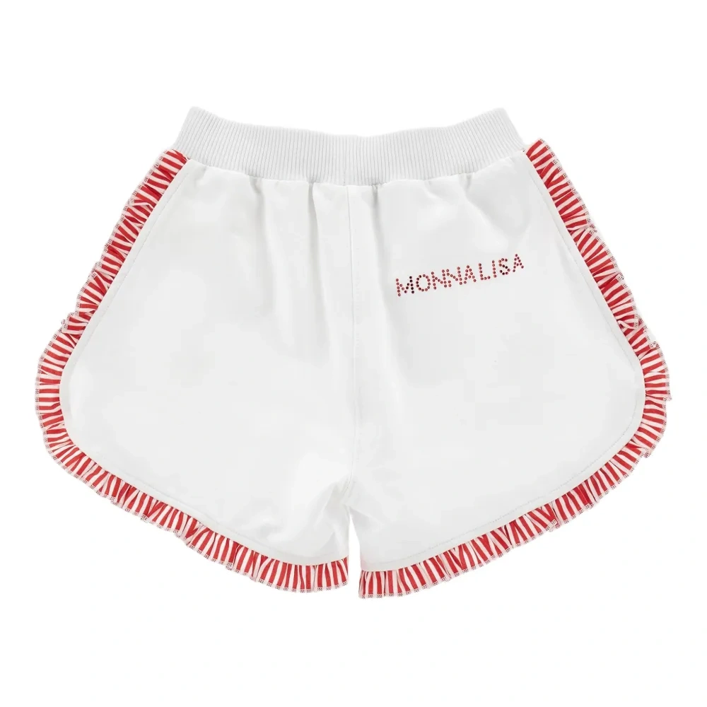 Шорты с оборками и логотипом