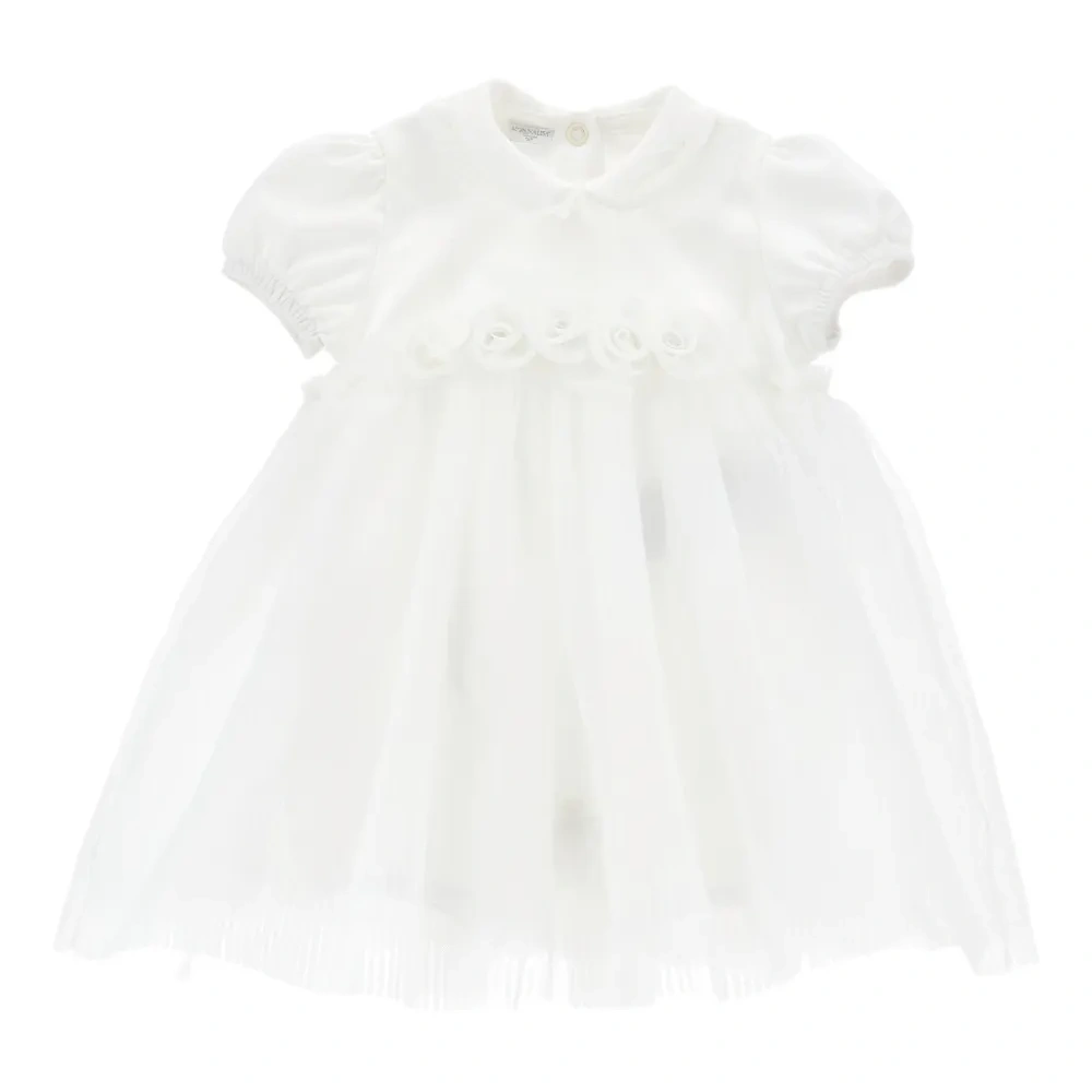 Платье из тюля с цветочной аппликацией