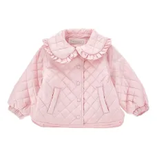 Стеганая куртка с оборками
