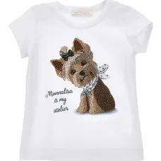 Декорированная футболка с принтом Декорированная футболка с принтом