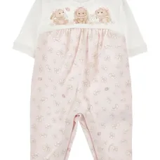 Ромпер с оборками и цветочным принтом