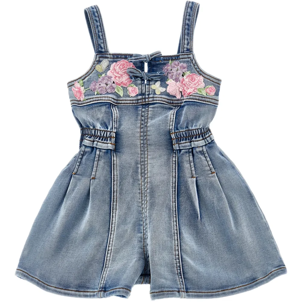 Ромпер с цветочной вышивкой