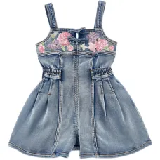 Ромпер с цветочной вышивкой