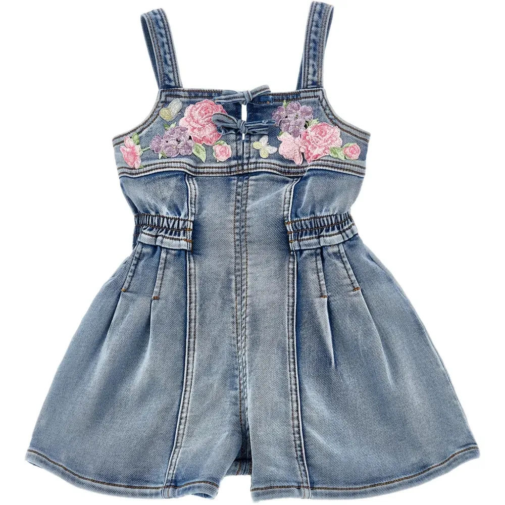 Ромпер с цветочной вышивкой