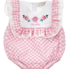 Ромпер с оборками и цветочным принтом