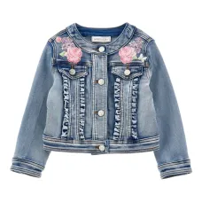 Жакет с оборками и цветочной вышивкой Жакет с оборками и цветочной вышивкой