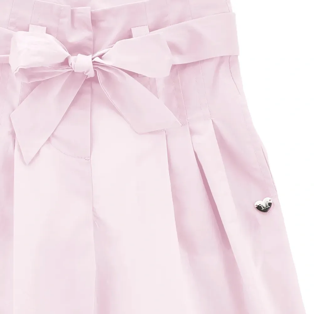 Брюки с бантом и складками