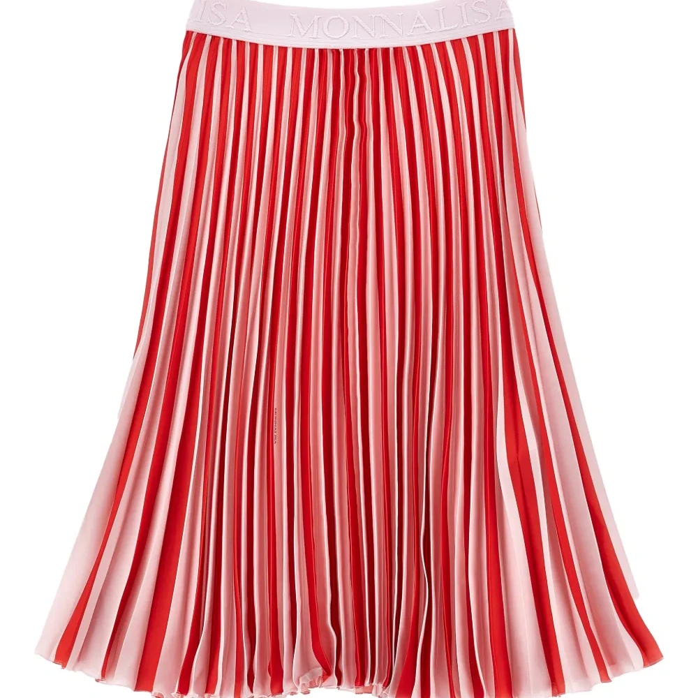 Плиссированная юбка с вышитым логотипом