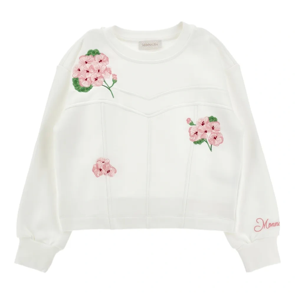Толстовка с цветочной вышивкой