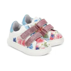 Кроссовки с цветочным принтом и блестками Кроссовки с цветочным принтом и блестками